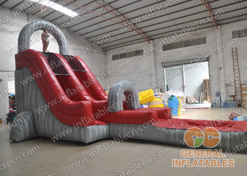 GWS-116 Tobogán de agua con caballo de mar inflable