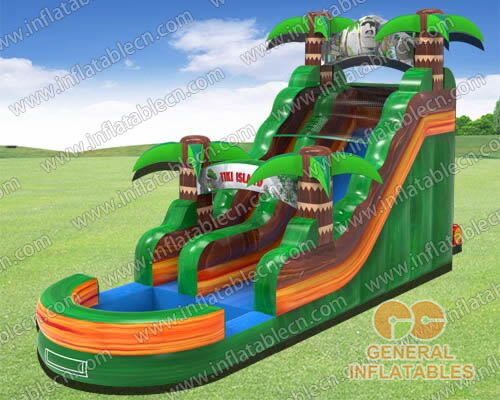 GWS-300 Tobogán de agua inflable de isla tiki