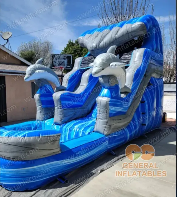 GWS-410 Dolphin wave water slide - customer photo from America