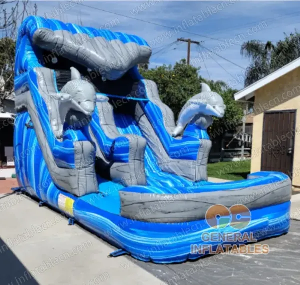 GWS-410 Dolphin wave water slide - customer photo from America