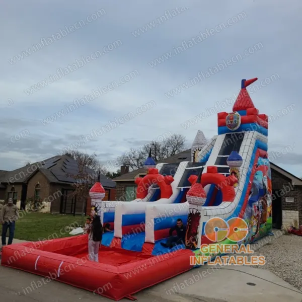 GWS-145 Castle water slide - customer photo from Texas, USA