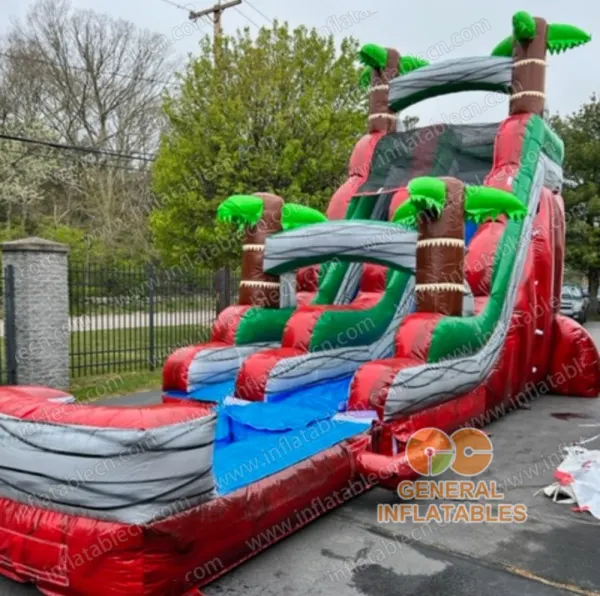GWS-398 Jungle water slide with removable pool - customer photo from Rhode Island, USA