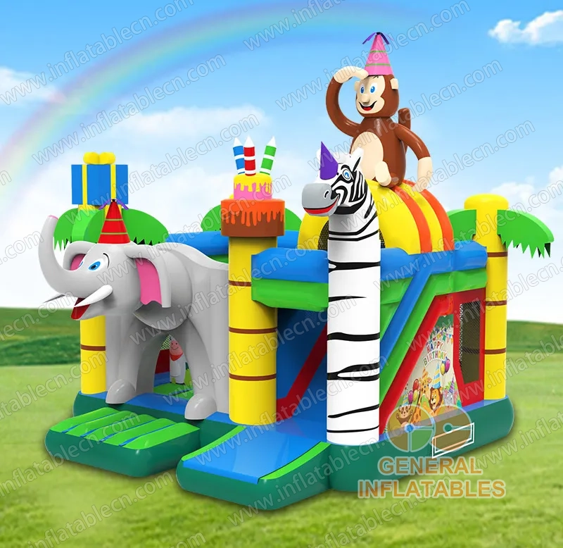 GCO-089 Castillo hinchable para fiesta de cumpleaños multijugador de animales