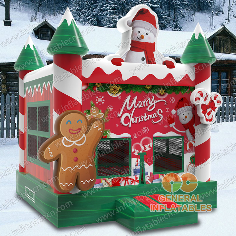 GX-064 Casa de rebote de muñeco de nieve de Navidad